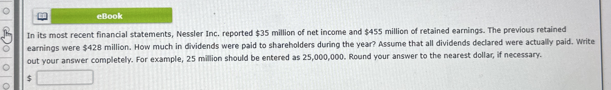 eBook In its most recent financial statements,