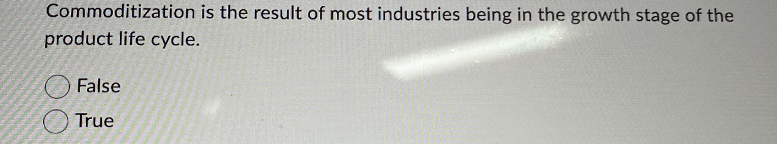 Commoditization is the result of most industries