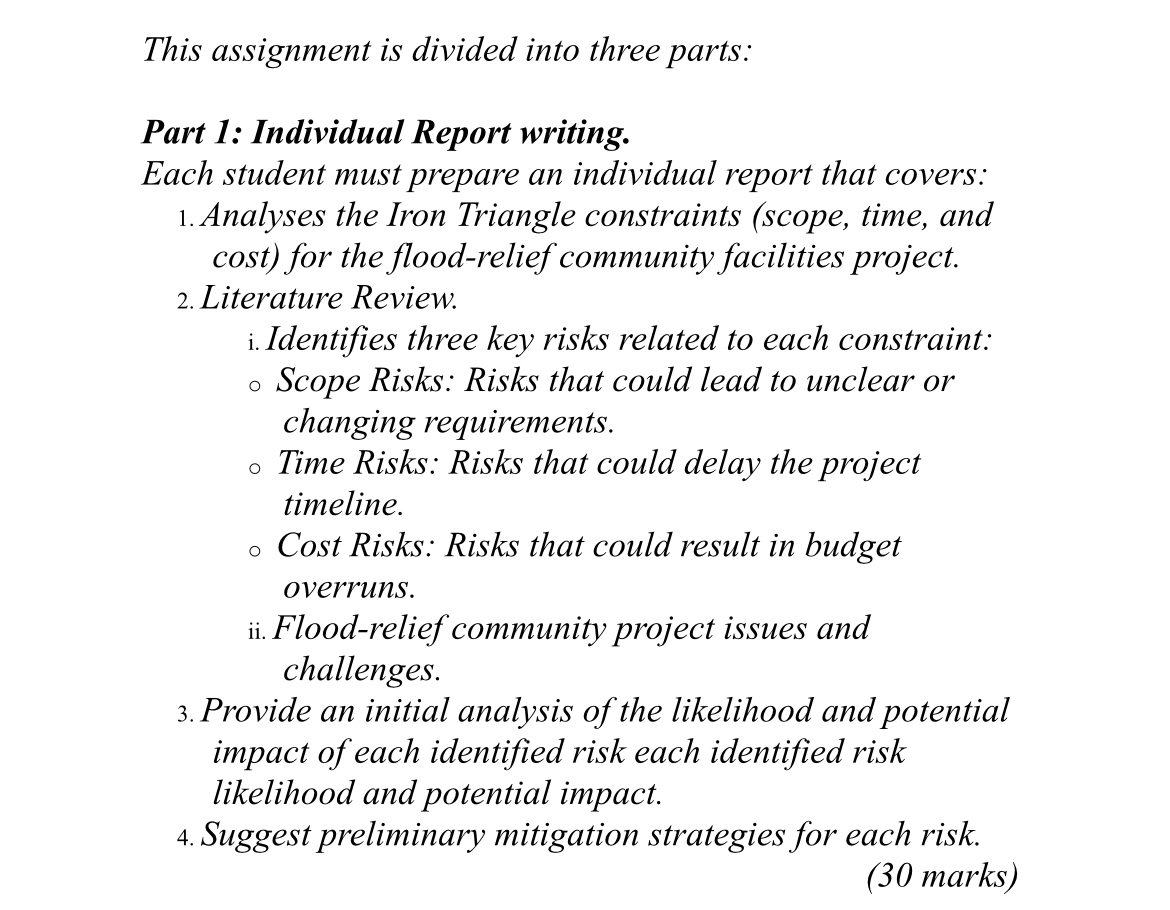 This assignment is divided into three parts: Part