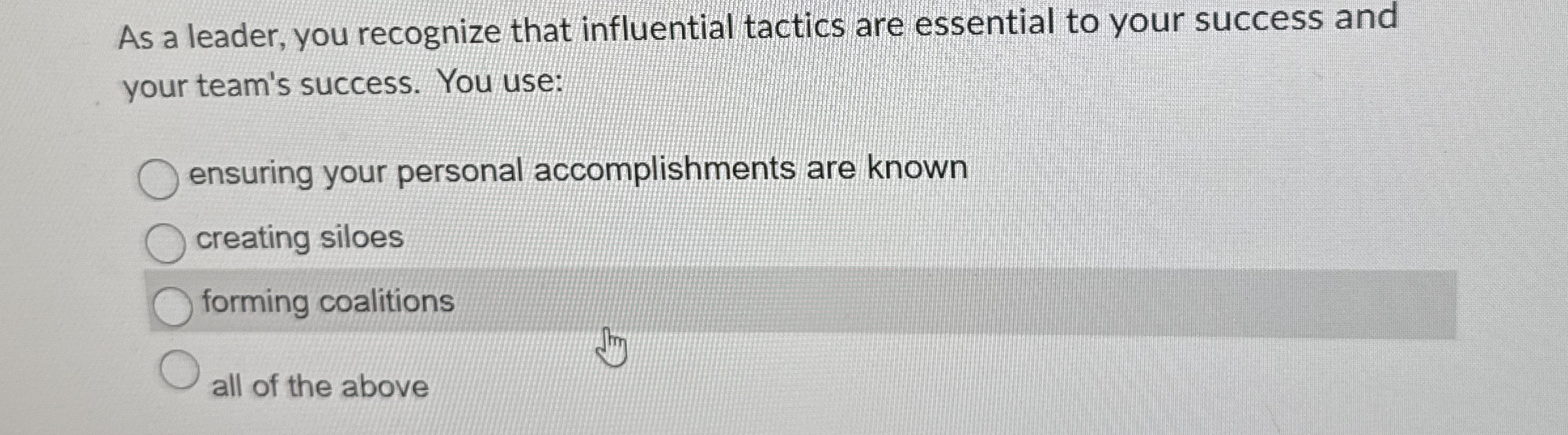 As a leader, you recognize that influential