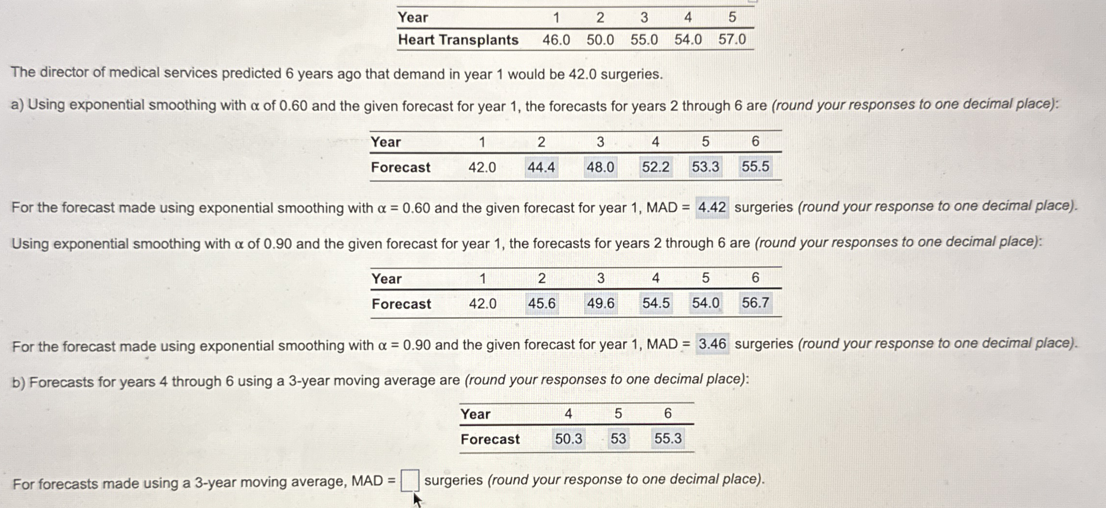 \ table [ [ Year , 1 , 2 , 3 , 4 , 5 ] , [ Heart