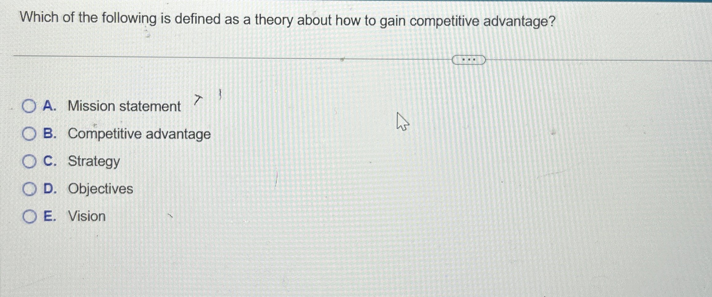 Which of the following is defined as a theory