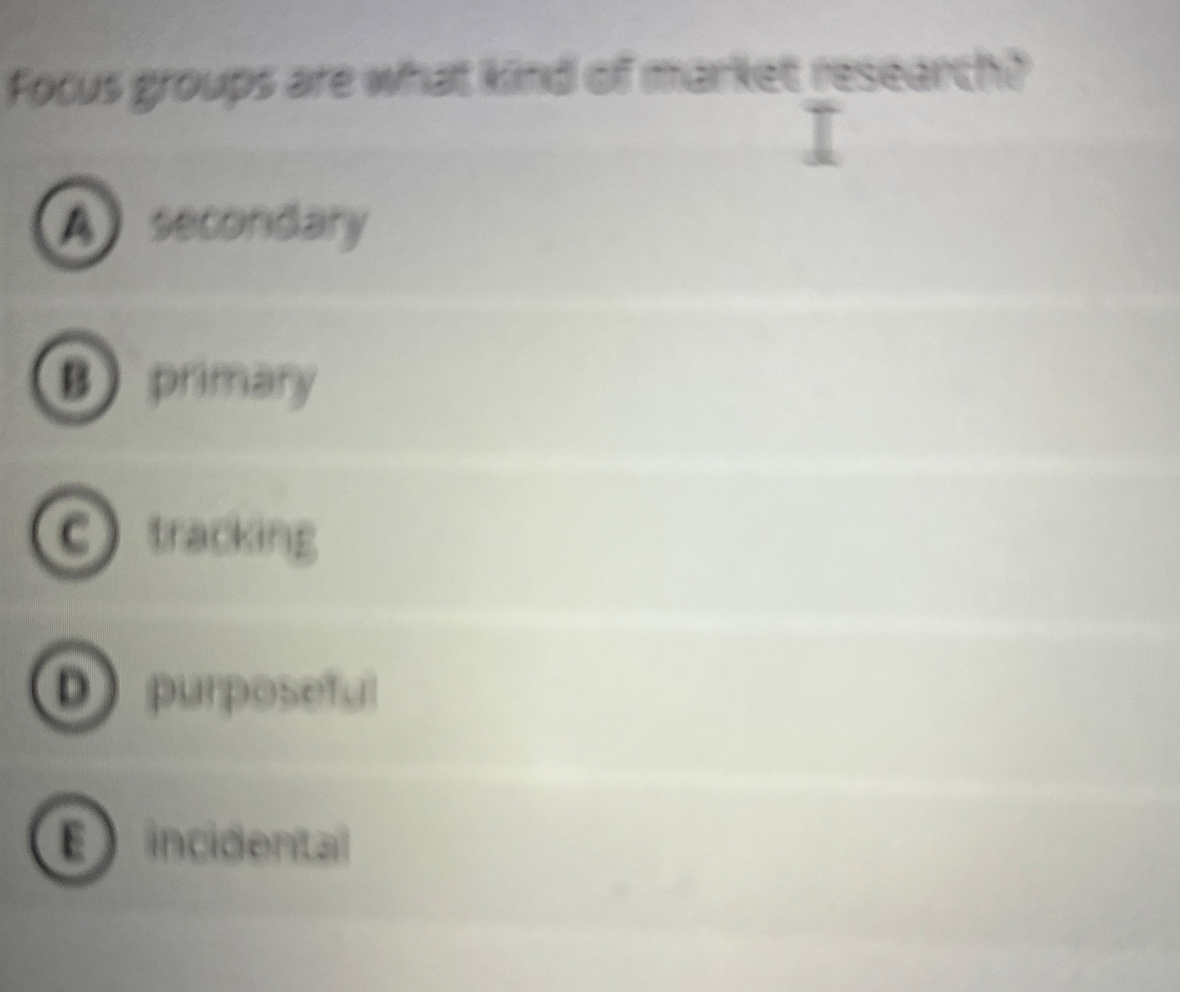 Focus groups are what kind of market research?
