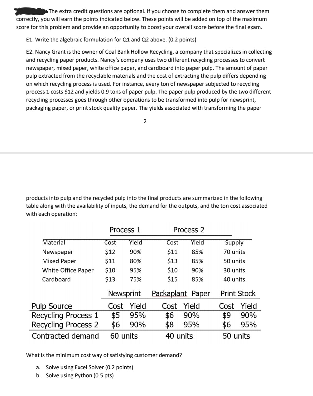 Guide me on how to solve this using both excel