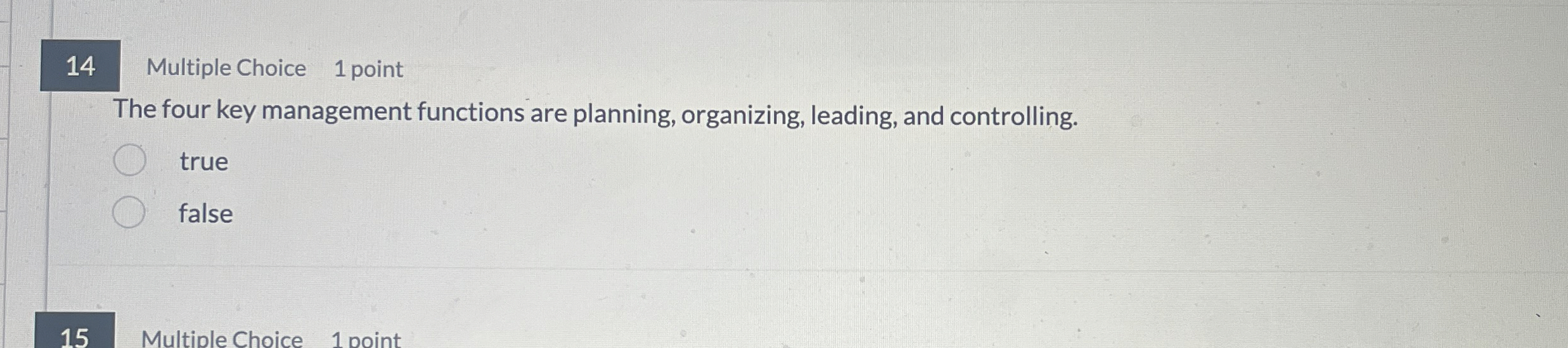 1 4 Multiple Choice 1 point The four key