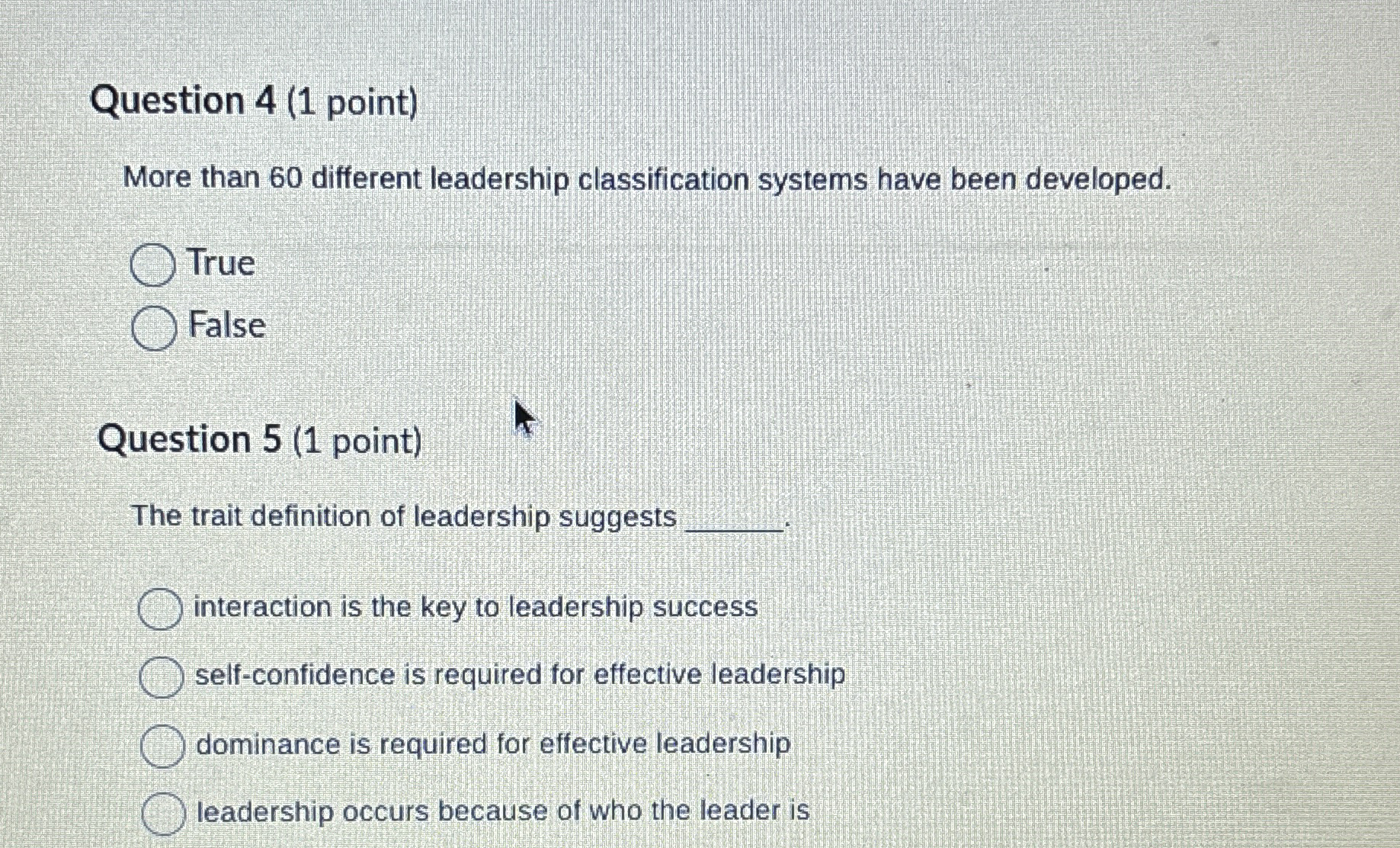 Question 4 ( 1 point ) More than 6 0 different