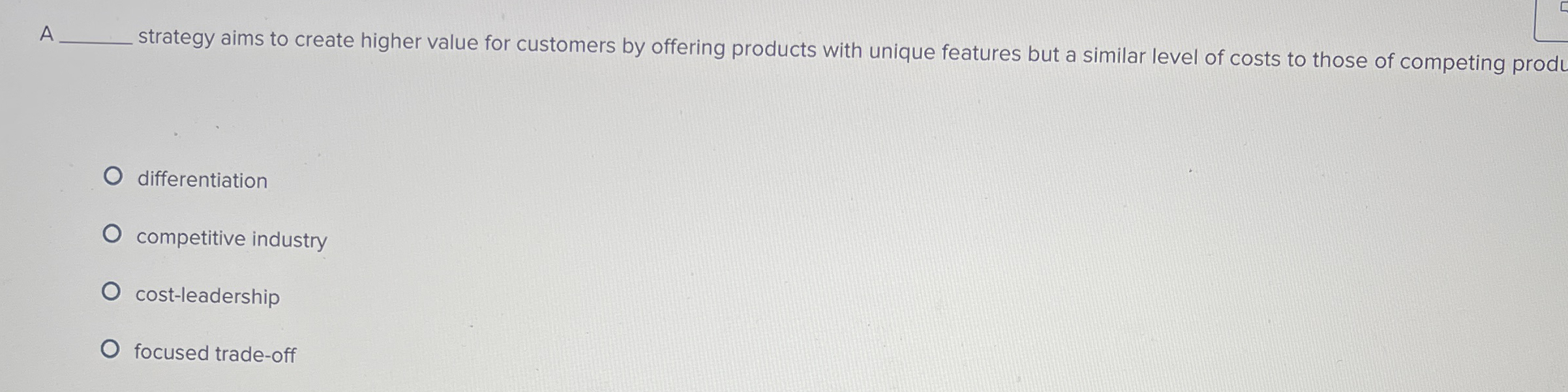 A strategy aims to create higher value for