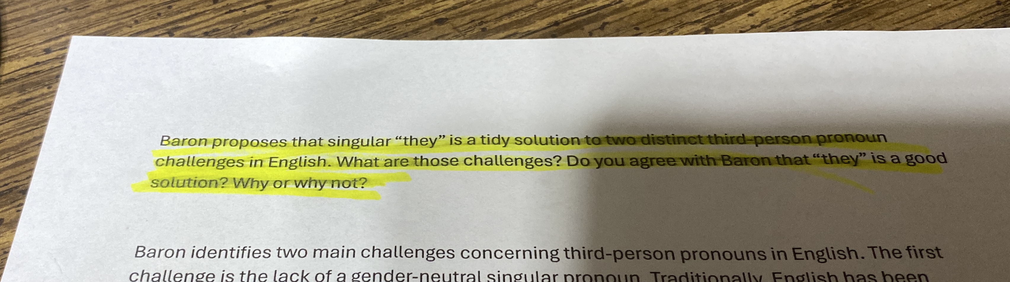 Baron proposes that singular "they" is a tidy