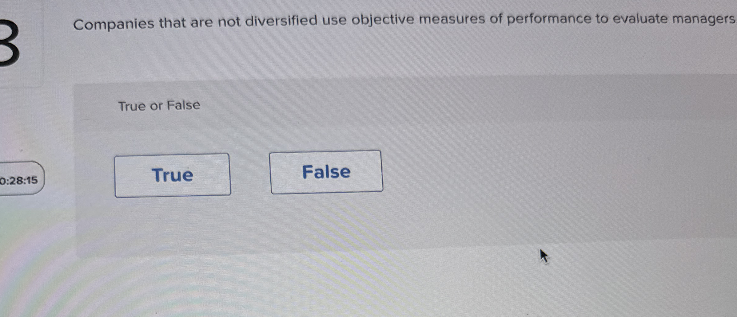 Companies that are not diversified use objective