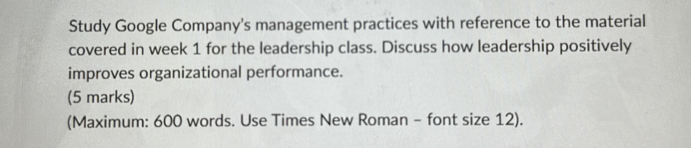 Study Google Company's management practices with