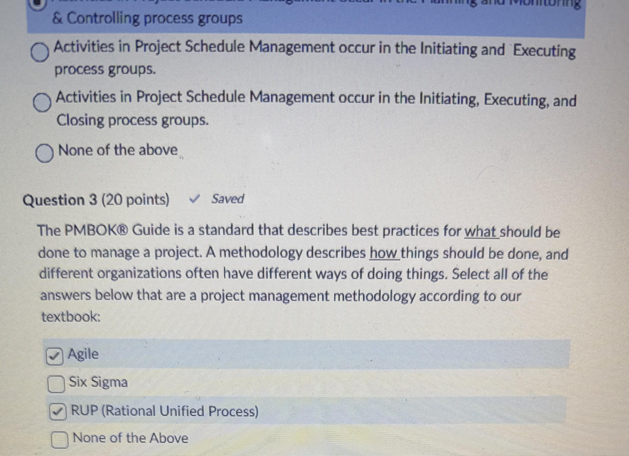 & Controlling process groups Activities in