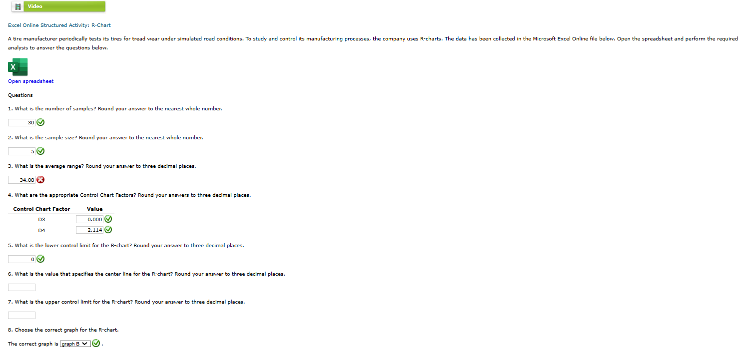 Excel Online Structured Activity: R - Chart