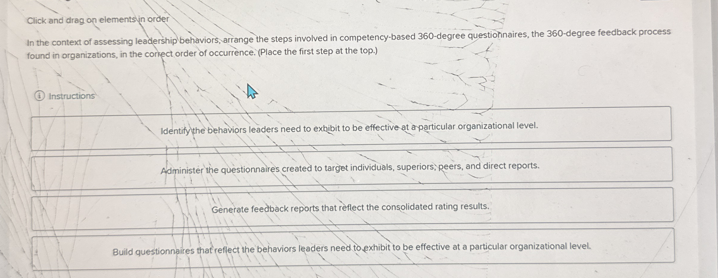 Click and drag on elements in order In the