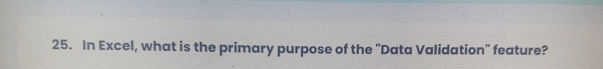 In Excel, what is the primary purpose of the