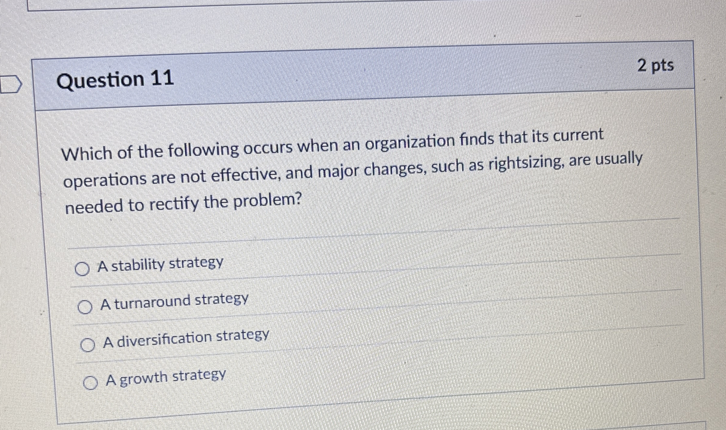 Question 1 1 2 pts Which of the following occurs