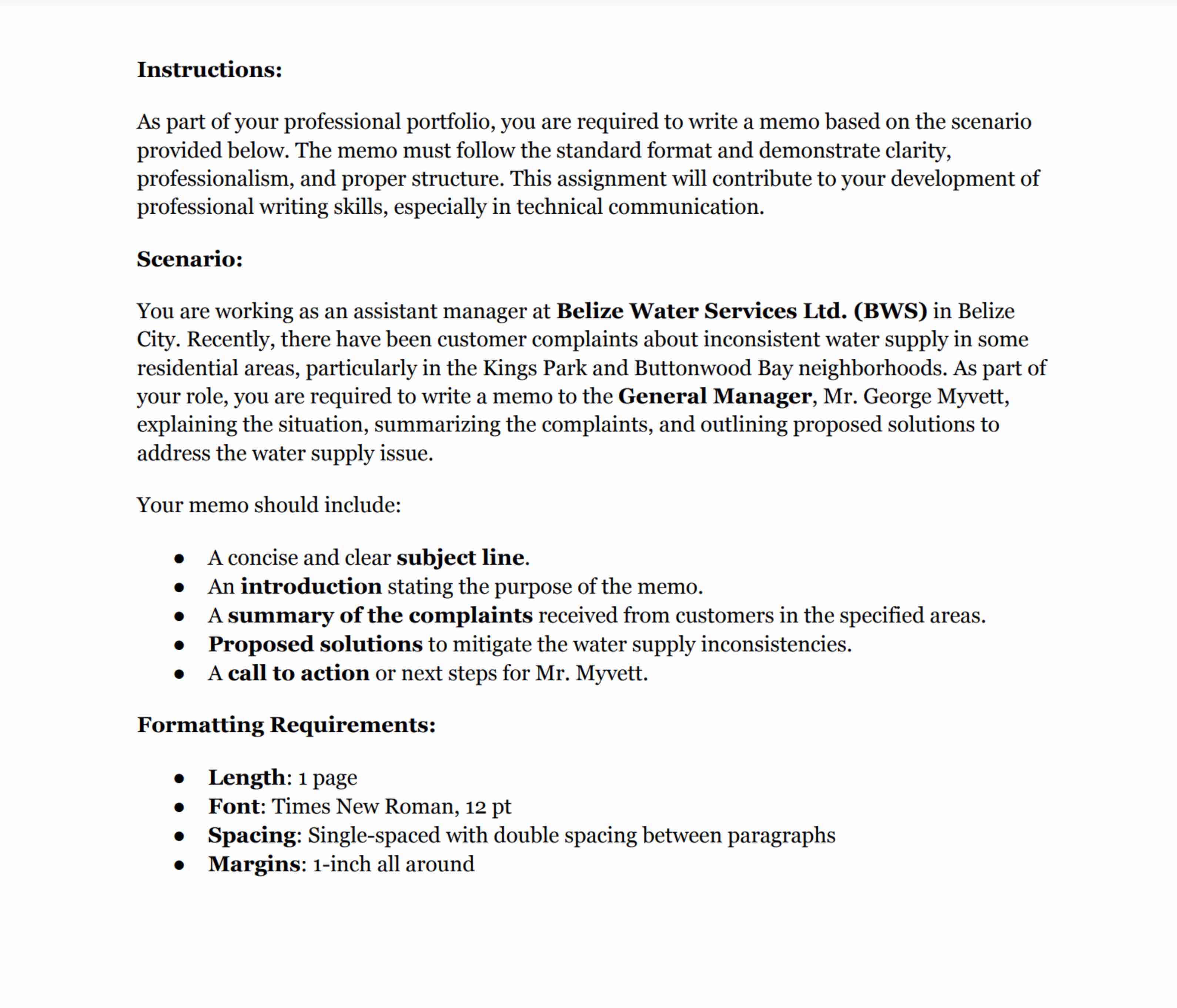 Instructions: As part of your professional