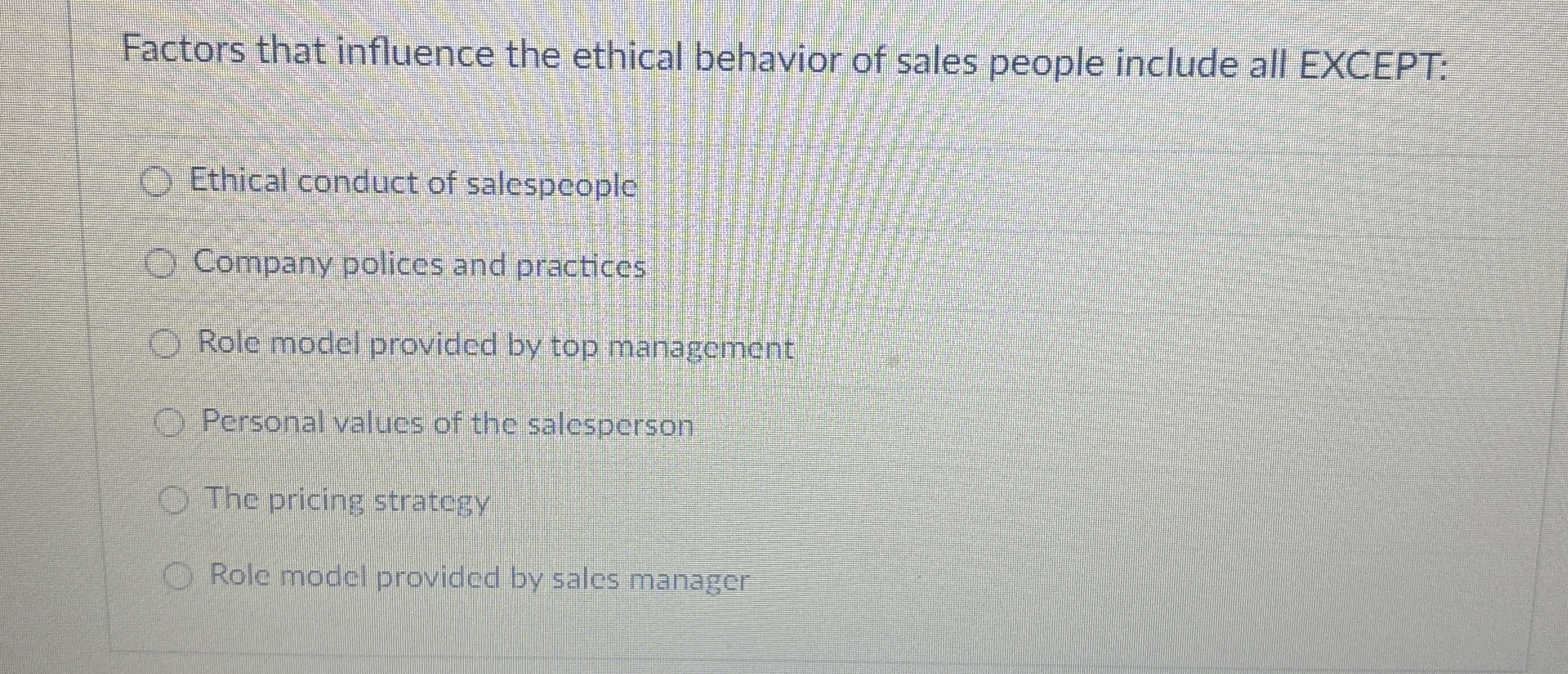Factors that influence the ethical behavior of