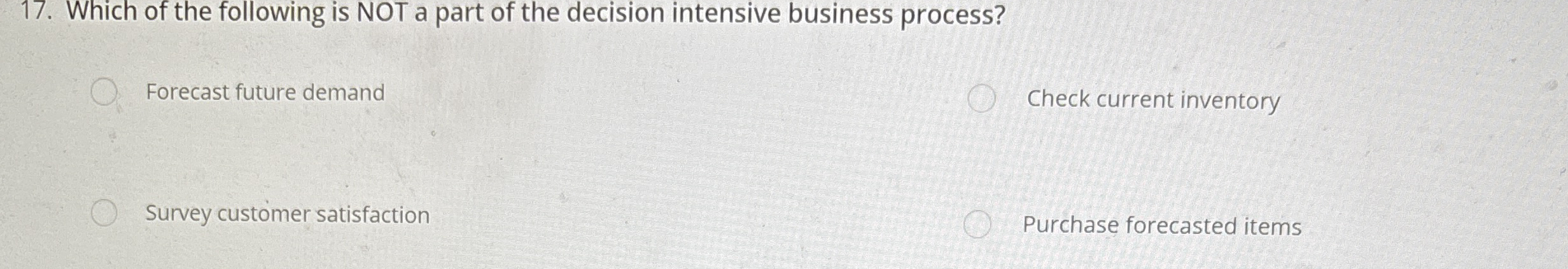Which of the following is NOT a part of the