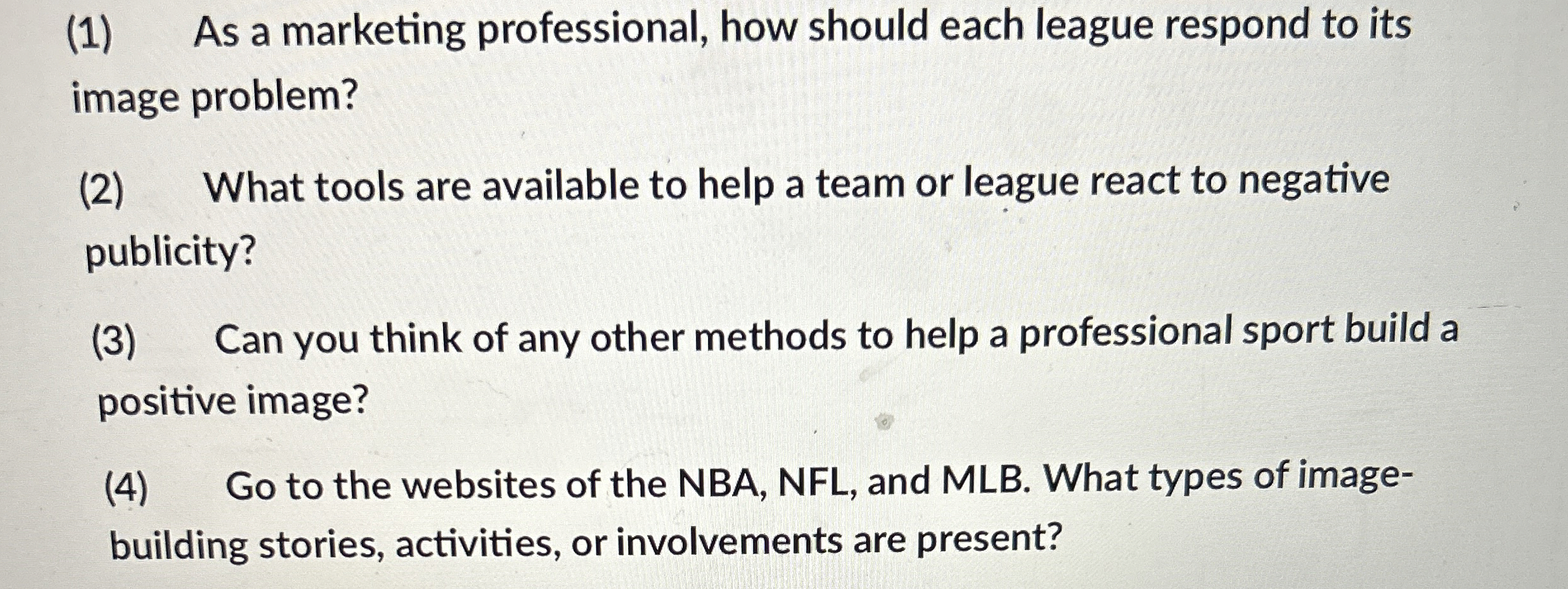 ( 1 ) As a marketing professional, how should