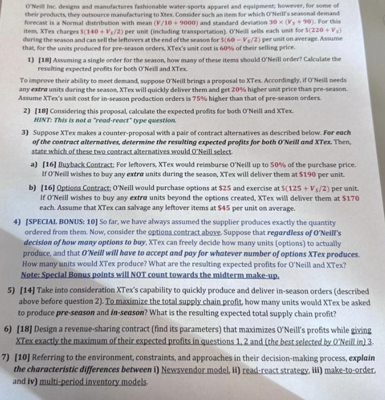 V = 1 2 3 4 5 VS = 1 5 / / / / / / O'Neill Inc,