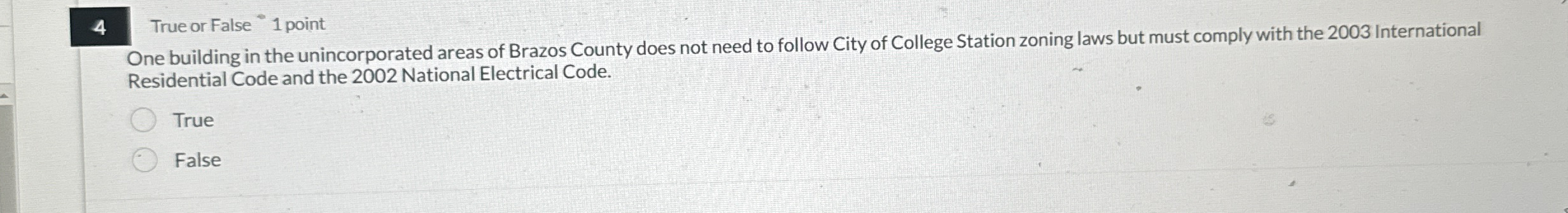 4 True or False * 1 point One building in the