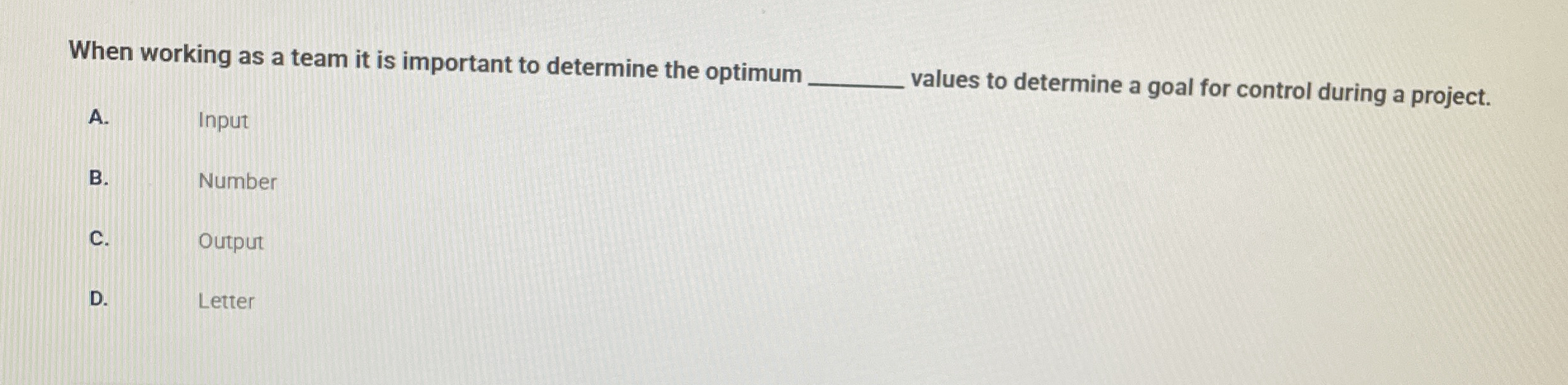 When working as a team it is important to