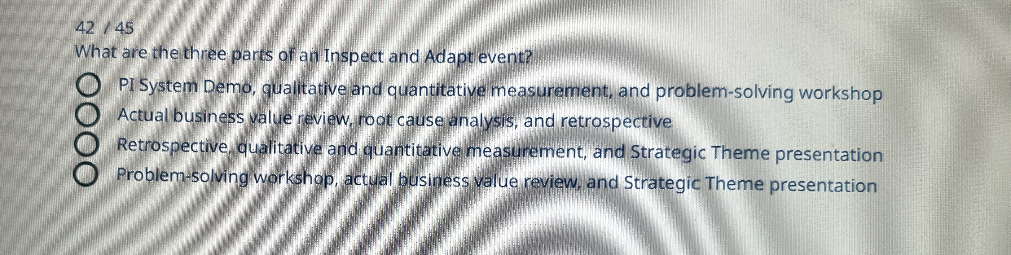 4 2 4 5 What are the three parts of an Inspect