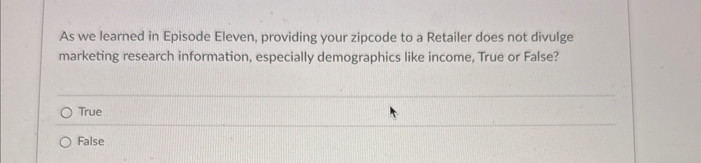 As we learned in Episode Eleven, providing your