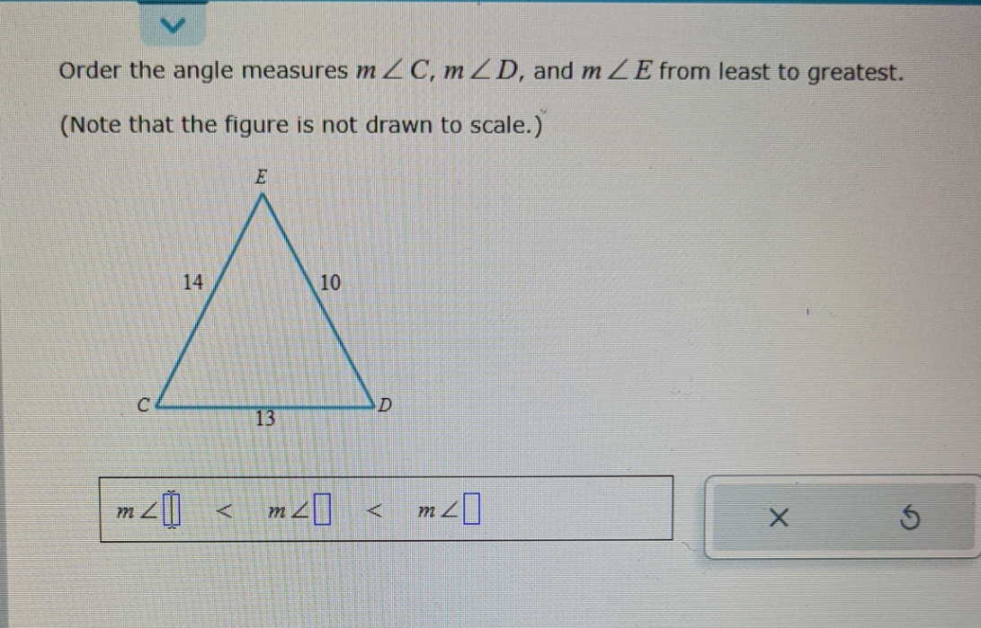 Relationship between angle Order the angle