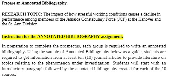 Prep are an Annotated Bihtiography. RESEARCH