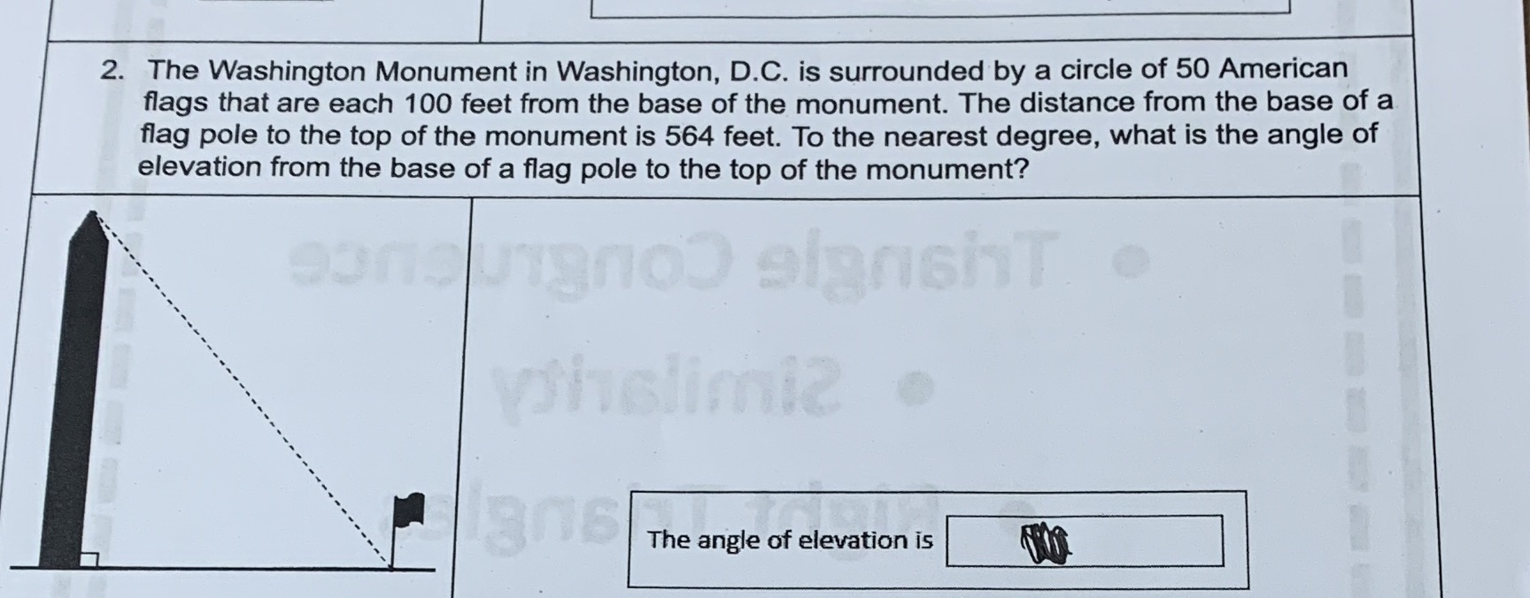 Help please 2. The Washington Monument in