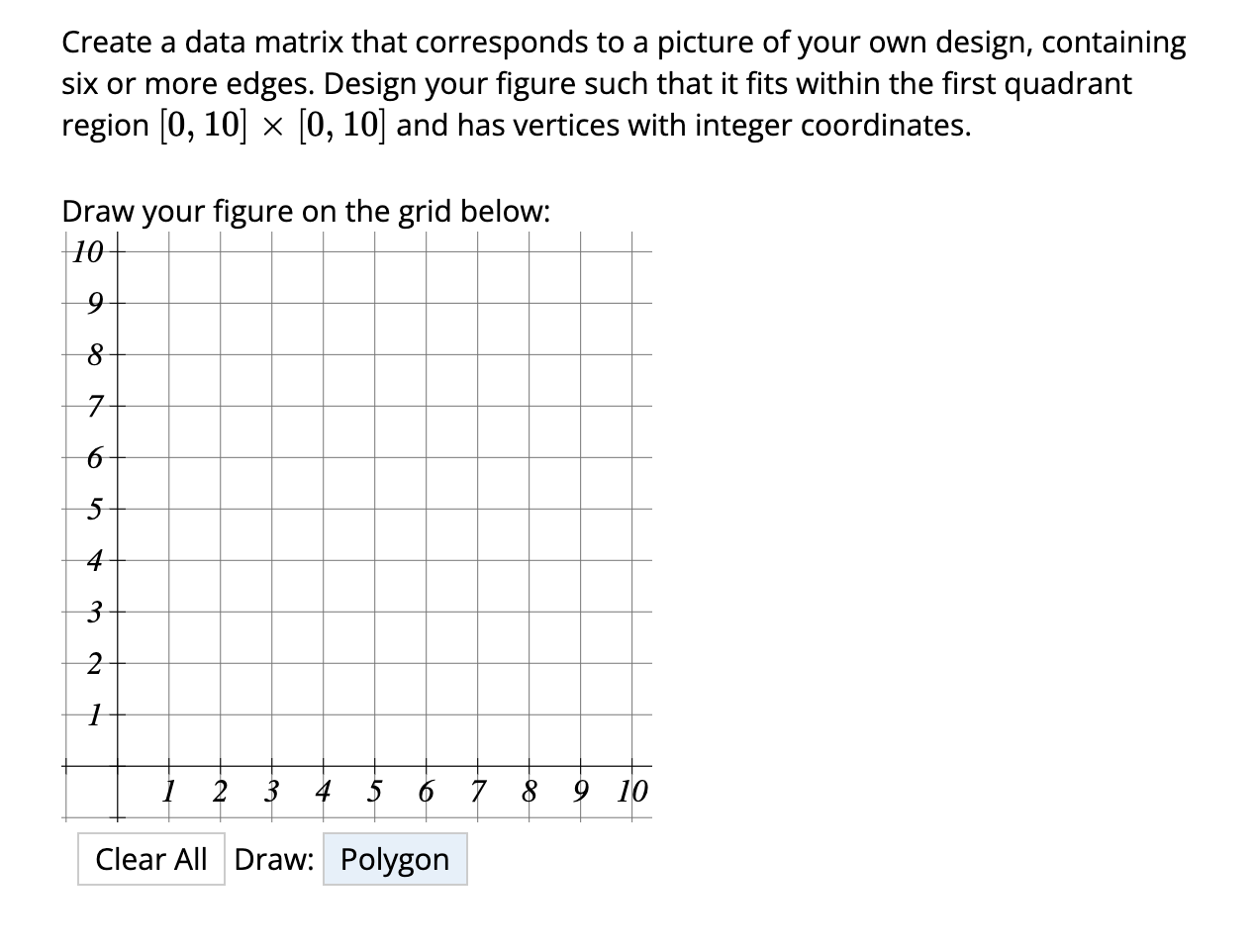 Create a data matrix that corresponds to a