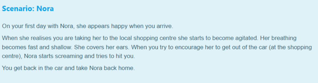 Scenario: Nora On your rst day with Nora, she