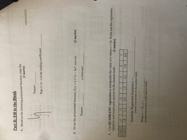 1. Numerical Response 1 Graph A Graph B Cost