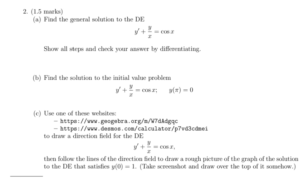 show process pls 2. (1.5 marks) (a) Find the