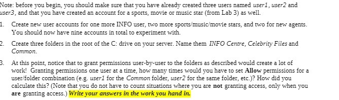 Note: before you begin, you should make sure that