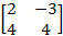 1. Given the following matrices; A= 2 1 3 B= 2 2