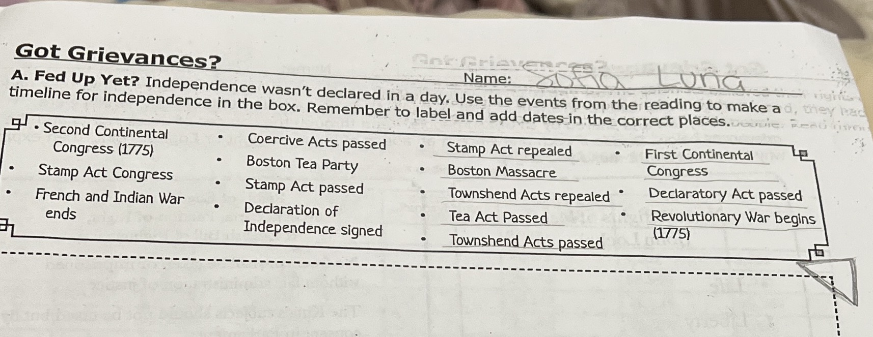 Got Grievances? Ant Friev Name: Lung A. Fed Up