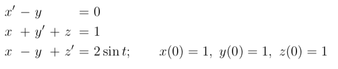 Solve the following systems of ODEs using Laplace