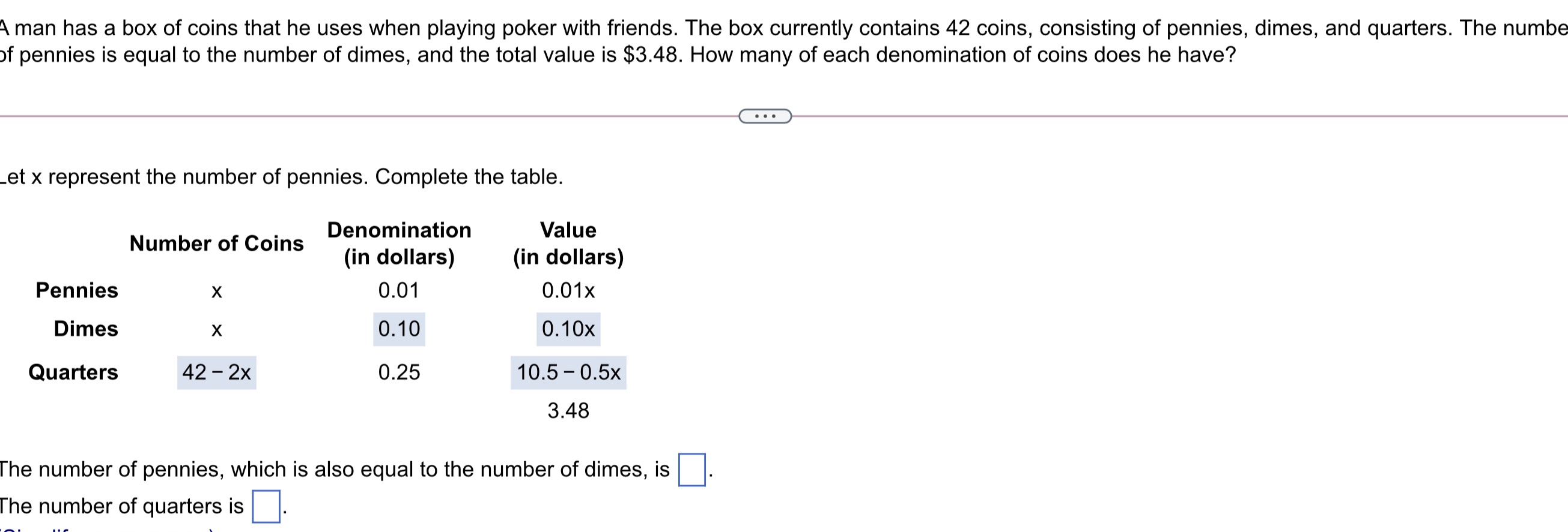 man has a box of coins that he uses when playing