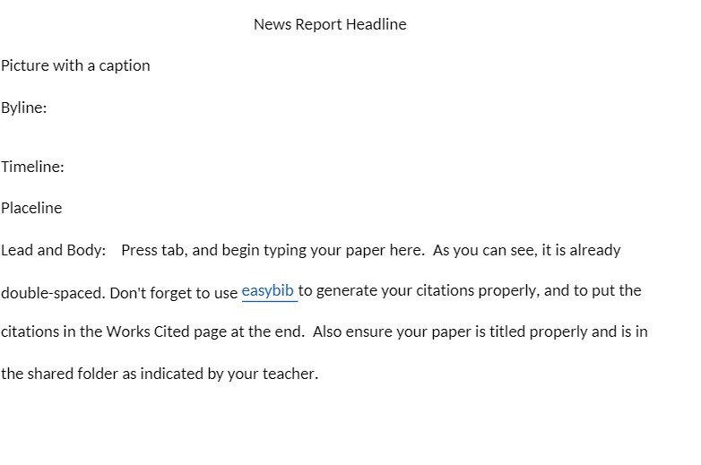 News Report Headline Picture with a caption