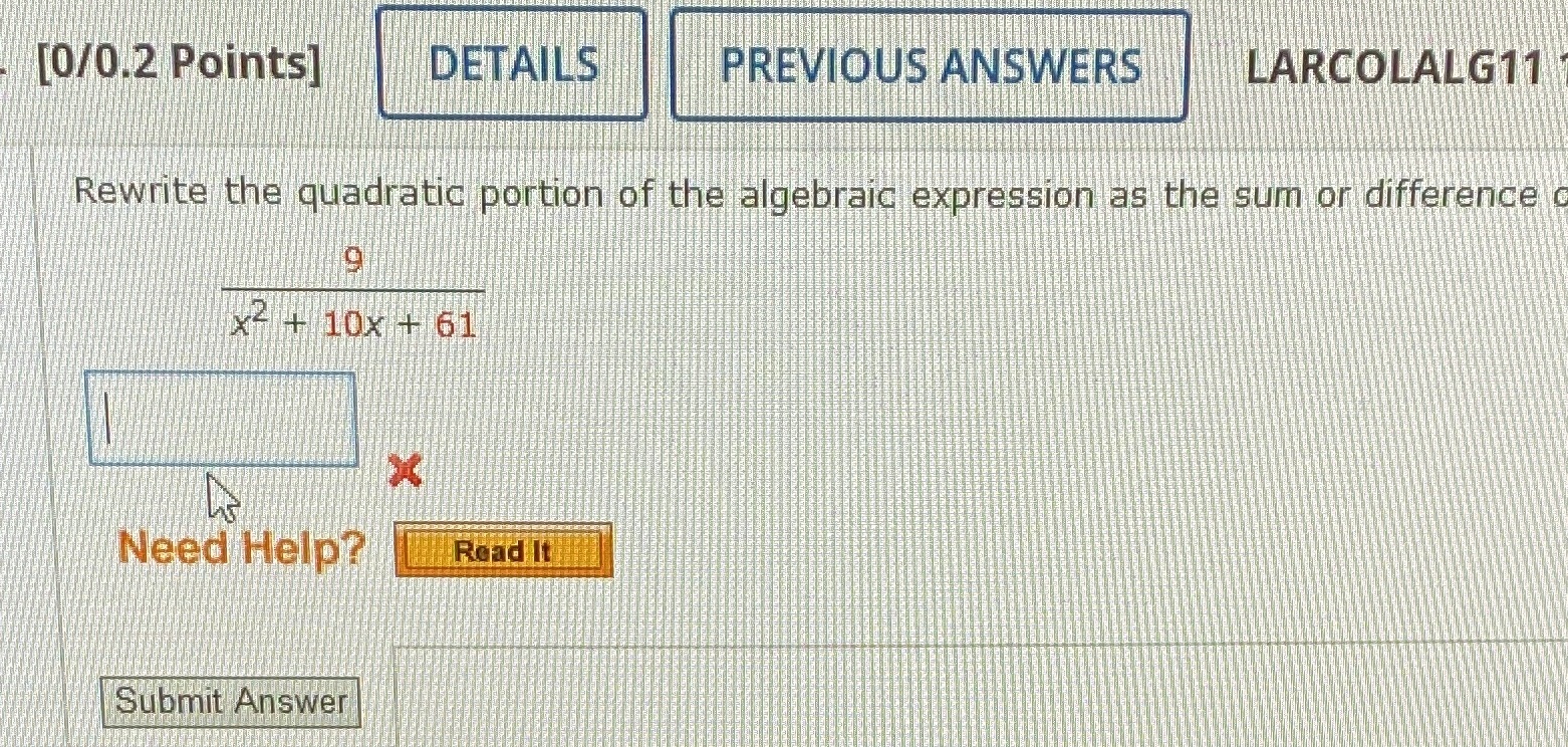 (Rest of sentence) of two squares by completing