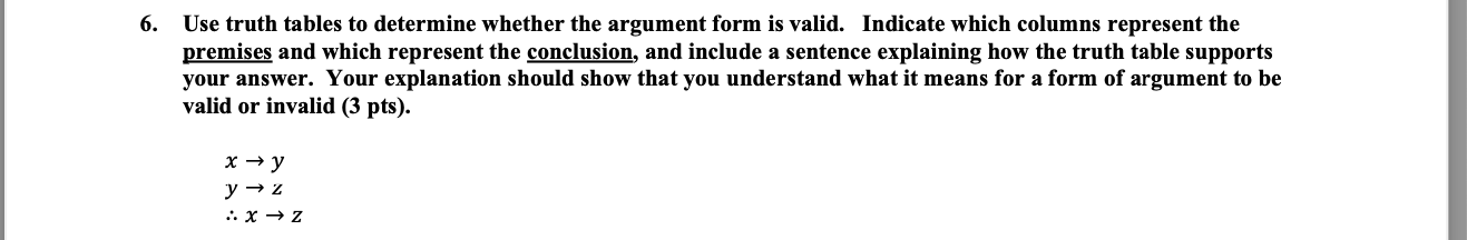 Use truth tables to determine whether the