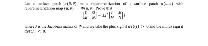 Differential Geometry Let a surface patch o(u, D)