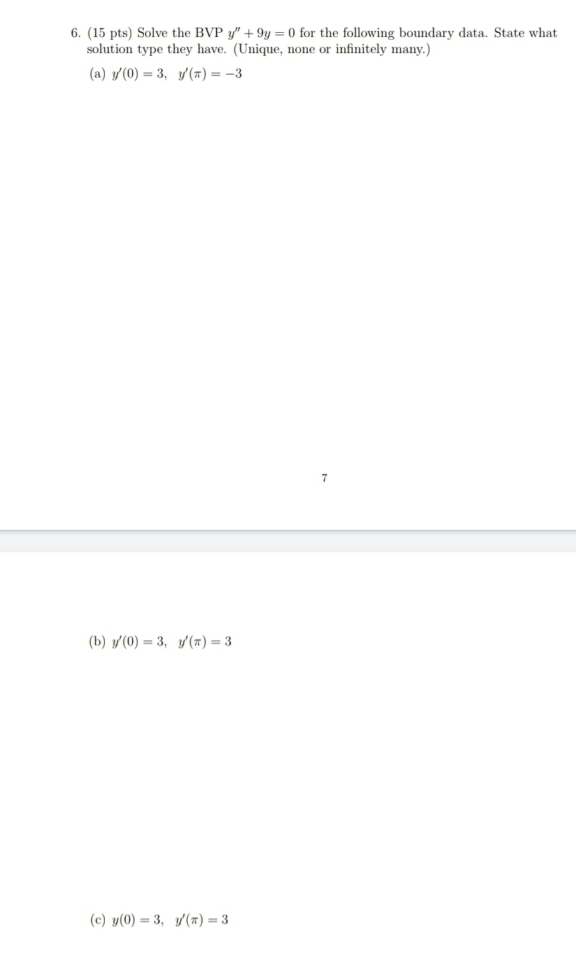 please write neatly and show work 6. (15 pts)