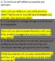 4. To continue self-reflective practice and Fre
