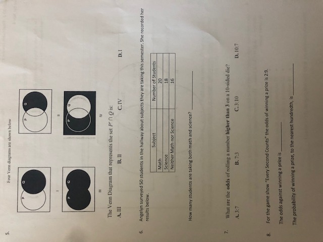 1. I've the following Information to master