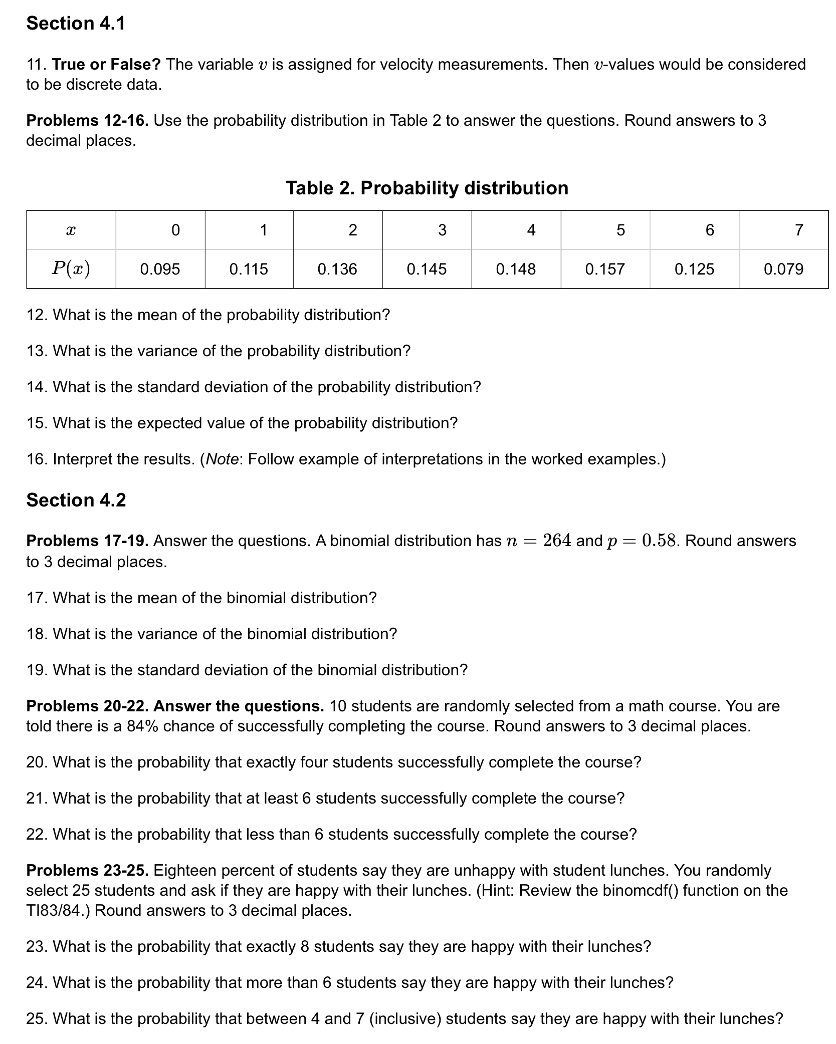 Assignment Problems Section 3.3 1. Explain. Let A
