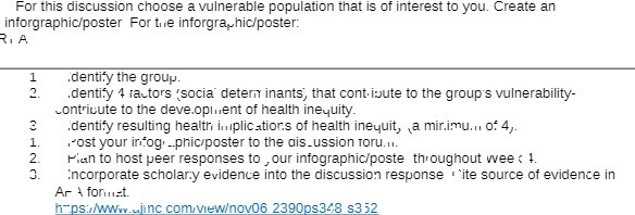 For this discussion choose a vulnerable