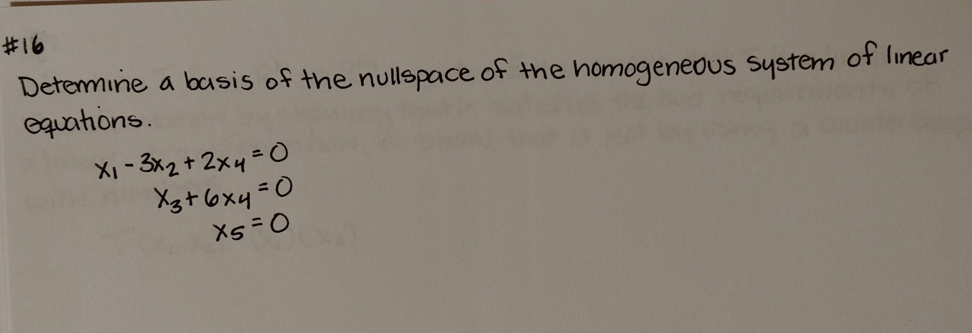 Linear Algebra: # 16 Determine a basis of the